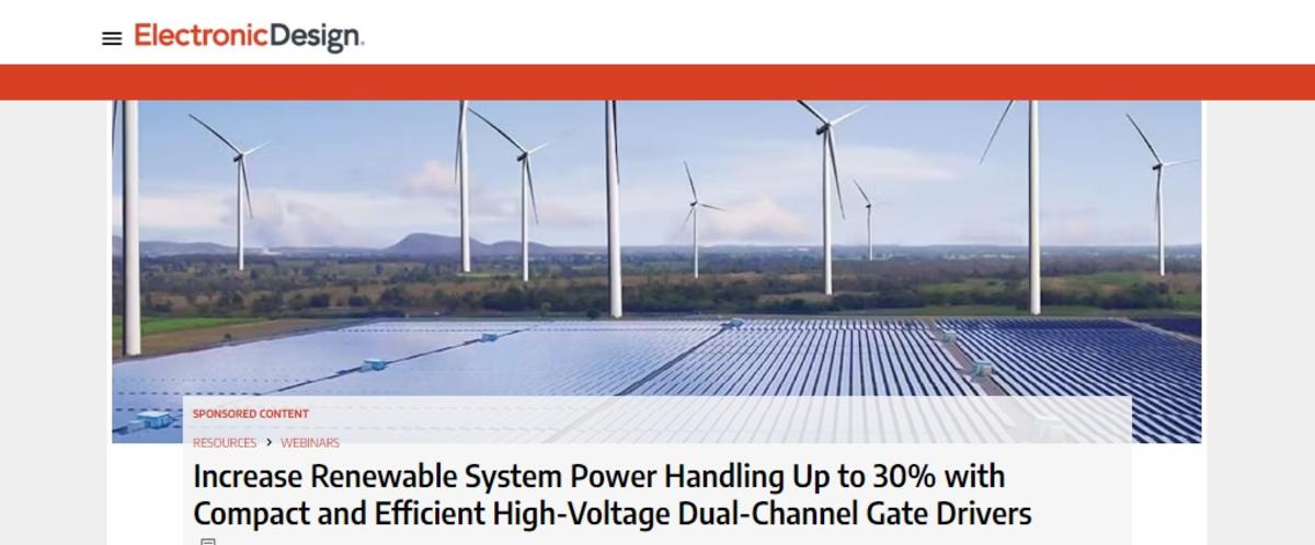 PI Webinar - Compact and Efficient Gate Drivers for Renewable Systems