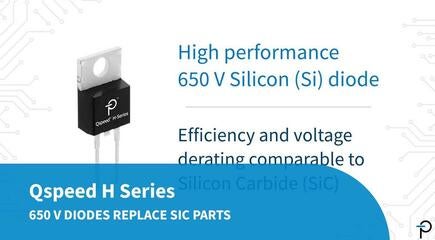 Qspeed H Series Diodes - 650 V-Rated Qspeed Replaces SiC Diodes Qspeed H Series Diodes - 650 V-Rated Qspeed Replaces SiC Diodes