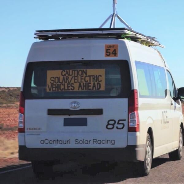 Driving a Gas-Powered Van in the Middle of a Solar Car Race